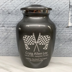 Customer Gallery - Race Checkered Flag Sharing Urn - Gunmetal Gray