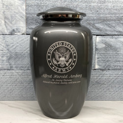 Customer Gallery - Army Cremation Urn - Gunmetal Gray