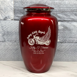 Customer Gallery - Riding with Angels Motorcycle Cremation Urn - Ruby Red