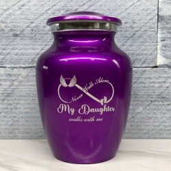 Customer Gallery - My Daughter Walks With Me Sharing Urn - Purple Luster