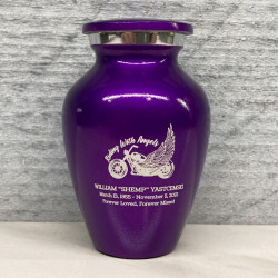 Customer Gallery - Riding with Angels Keepsake Urn - Purple Luster
