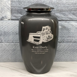Customer Gallery - Bulldozer Cremation Urn - Gunmetal Gray