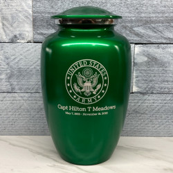 Customer Gallery - Army Cremation Urn - Shamrock Green