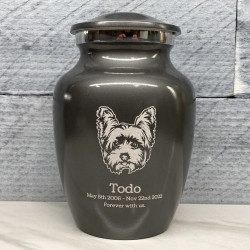 Customer Gallery - Yorkshire Terrier Dog Cremation Urn - Gunmetal Gray