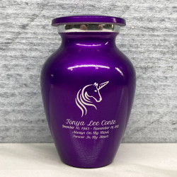 Customer Gallery - Unicorn Keepsake Urn - Purple Luster