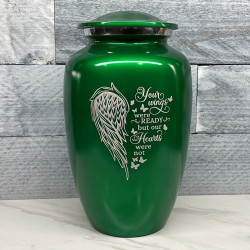 Customer Gallery - Your Wings Were Ready Cremation Urn - Shamrock Green
