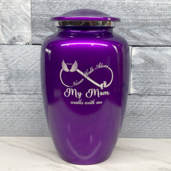 Customer Gallery - My Mom Walks With Me Cremation Urn - Purple Luster
