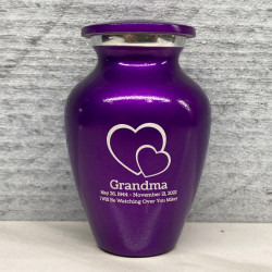 Customer Gallery - Loving Hearts Keepsake Urn - Purple Luster