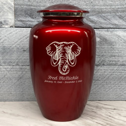 Customer Gallery - Elephant Cremation Urn - Ruby Red