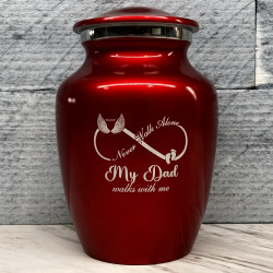 Customer Gallery - My Dad Walks With Me Sharing Urn - Ruby Red
