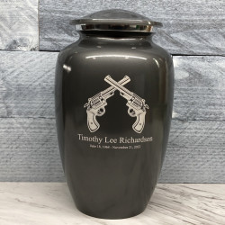 Customer Gallery - Revolver Pistol Cremation Urn - Gunmetal Gray