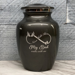 Customer Gallery - My Dad Walks With Me Sharing Urn - Gunmetal Gray