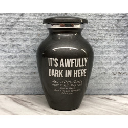 Customer Gallery - It's Awfully Dark In Here Keepsake Urn - Gunmetal Gray