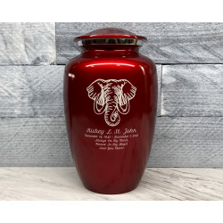 Customer Gallery - Elephant Cremation Urn - Ruby Red