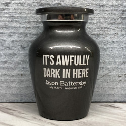 Customer Gallery - It's Awfully Dark In Here Keepsake Urn - Gunmetal Gray