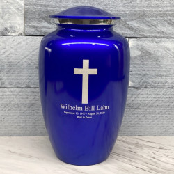 Customer Gallery - Cross Cremation Urn - Midnight Blue