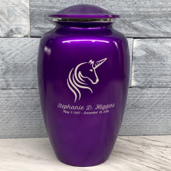 Customer Gallery - Unicorn Cremation Urn - Purple Luster
