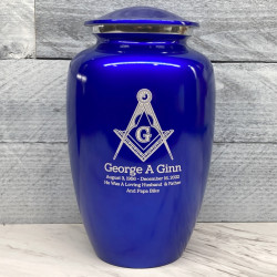 Customer Gallery - Masonic Cremation Urn - Midnight Blue