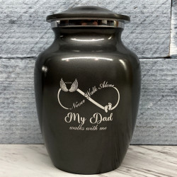 Customer Gallery - My Dad Walks With Me Sharing Urn - Gunmetal Gray