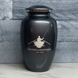 Customer Gallery - Fisherman Boat Cremation Urn - Gunmetal Gray
