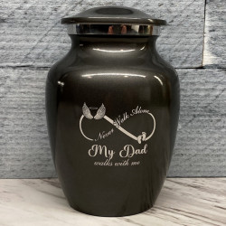 Customer Gallery - My Dad Walks With Me Sharing Urn - Gunmetal Gray