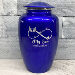 Customer Gallery - My Son Walks With Me Cremation Urn - Midnight Blue