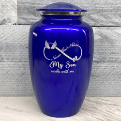 Customer Gallery - My Son Walks With Me Cremation Urn - Midnight Blue