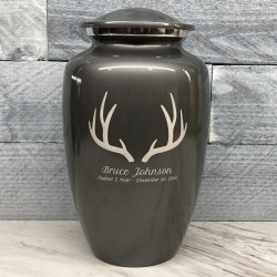 Customer Gallery - Antlers Cremation Urn - Gunmetal Gray