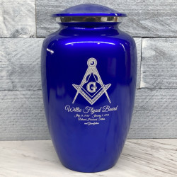 Customer Gallery - Masonic Cremation Urn - Midnight Blue