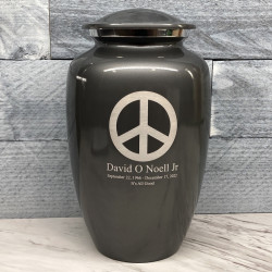 Customer Gallery - Peace Cremation Urn - Gunmetal Gray
