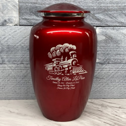 Customer Gallery - Train Cremation Urn - Ruby Red