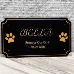 Customer Gallery - DIY Pet Cremation Urn Plate - Black - 4" w x 2.25" h