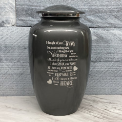 Customer Gallery - I Thought Of You Today Cremation Urn - Gunmetal Gray