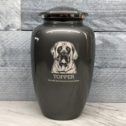 Customer Gallery - Extra Large English Mastiff Dog Cremation Urn - Gunmetal Gray