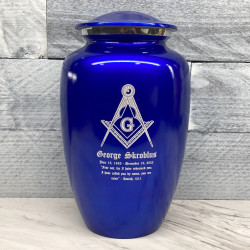 Customer Gallery - Masonic Cremation Urn - Midnight Blue