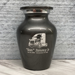 Customer Gallery - Semi Truck II Keepsake Urn - Gunmetal Gray