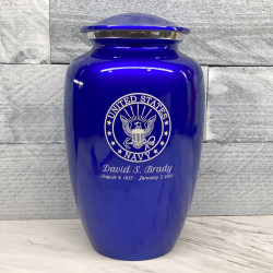Customer Gallery - Navy Cremation Urn - Midnight Blue
