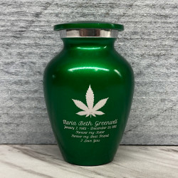 Customer Gallery - Marijuana Keepsake Urn - Shamrock Green
