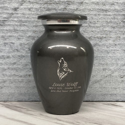 Customer Gallery - Wolf Keepsake Urn - Gunmetal Gray