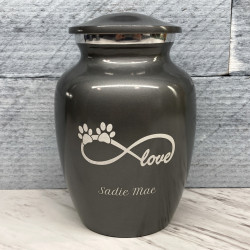 Customer Gallery - Small Infinite Love Pet Cremation Urn - Gunmetal Gray