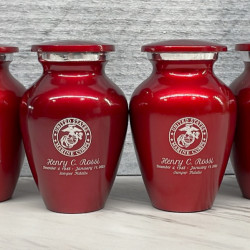 Customer Gallery - Marine Corps Keepsake Urn - Ruby Red