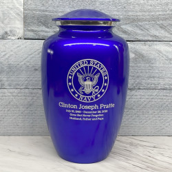 Customer Gallery - Navy Cremation Urn - Midnight Blue