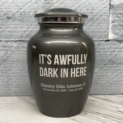 Customer Gallery - It's Awfully Dark In Here Sharing Urn - Gunmetal Gray