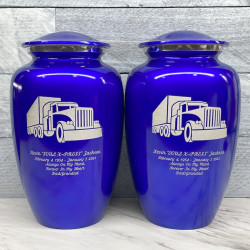 Customer Gallery - Semi Truck Cremation Urn - Midnight Blue