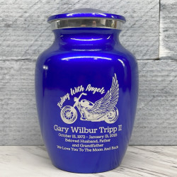 Customer Gallery - Riding with Angels Motorcycle Sharing Urn - Midnight Blue