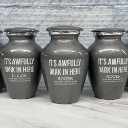 Customer Gallery - It's Awfully Dark In Here Keepsake Urn - Gunmetal Gray