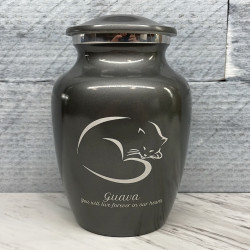 Customer Gallery - Sleeping Cat Cremation Urn - Gunmetal Gray