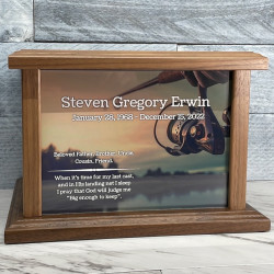 Customer Gallery - Fishing IV Cremation Urn - Prestige Walnut