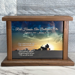 Customer Gallery - Motorcycle II Cremation Urn - Prestige Walnut
