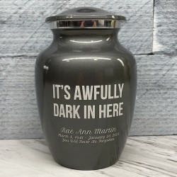 Customer Gallery - It's Awfully Dark In Here Sharing Urn - Gunmetal Gray